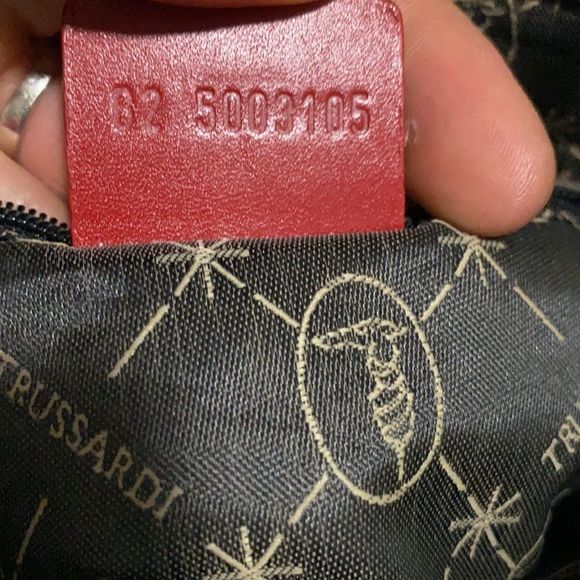 Trussardi purse in GUC red pebbled leather MADE IN ITALY!🇮🇹 #vintage - Picture 4 of 13